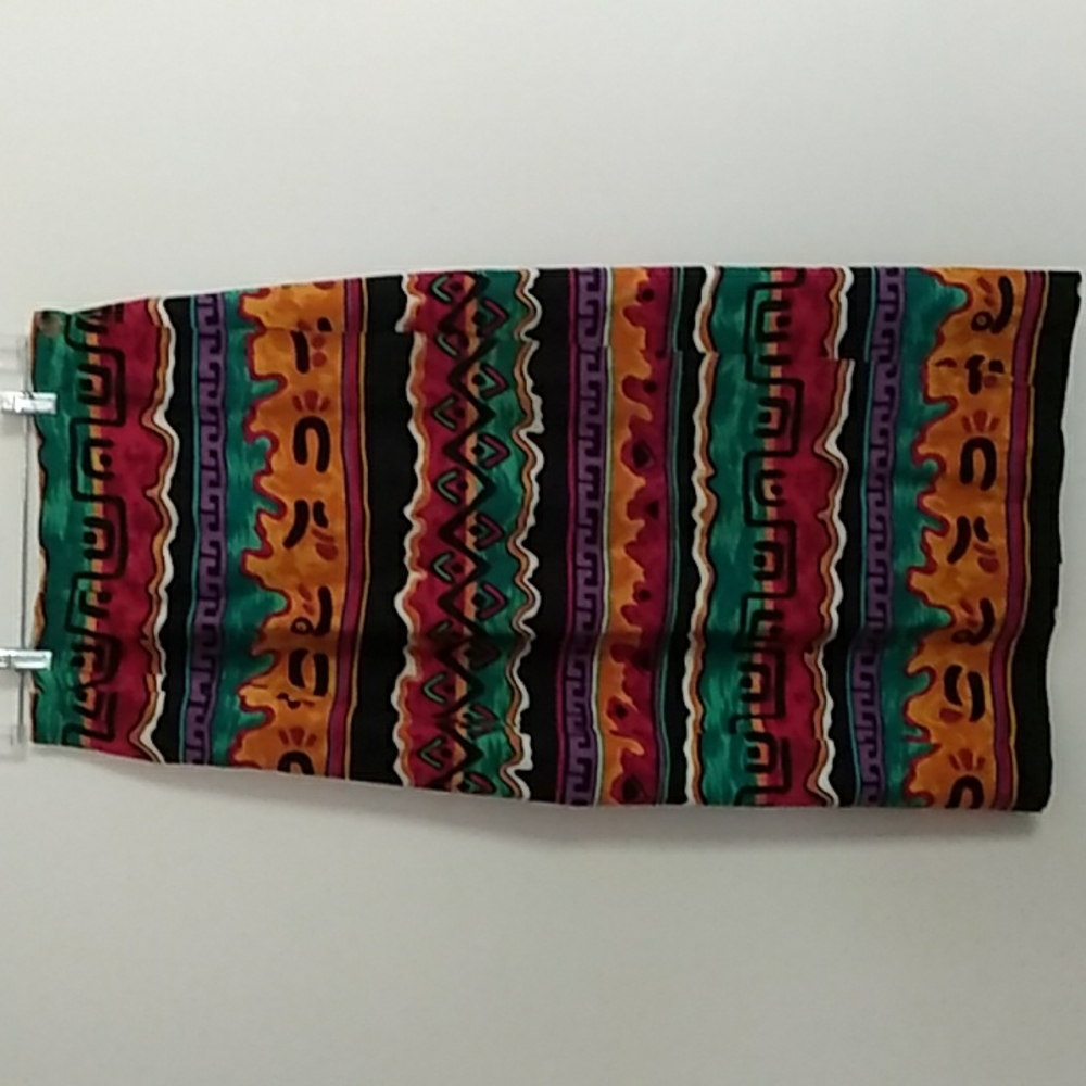 North Franklin Street Made in the USA Wrap Skirt Aztec Southwestern Design SZ 8